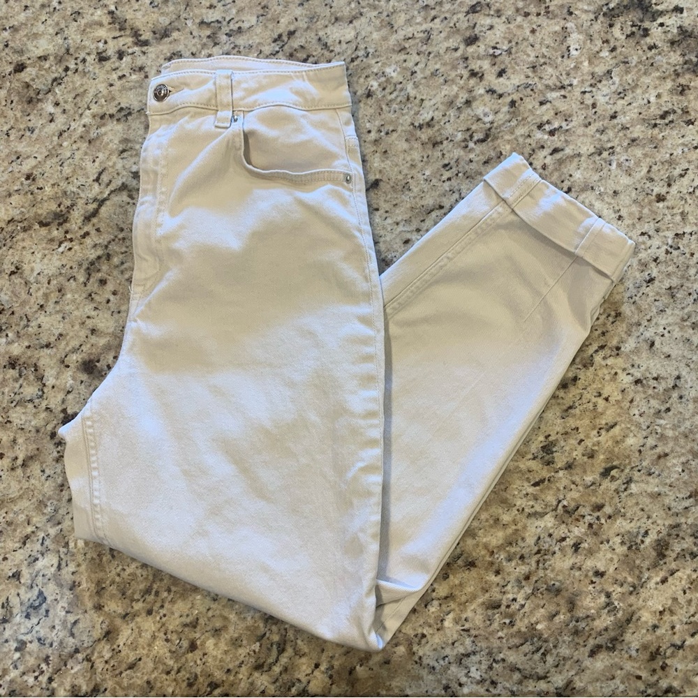 H&M Divided Khaki Light Tan Cuffed Jeans